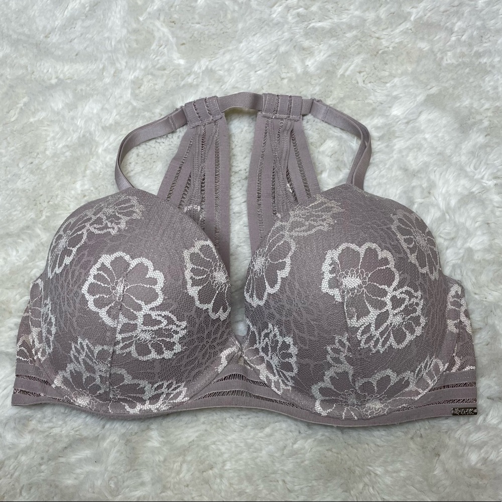 PINK Racerback Lined Demi Bra